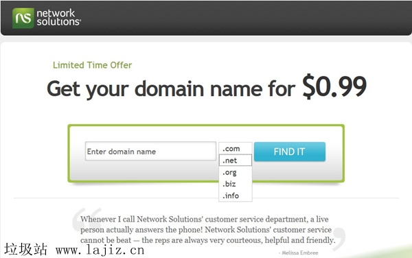 Network Solutions国际域名注册限时优惠仅需0.99$插图